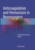 Cover: Anticoagulation and Hemostasis in Neurosurgery - Springer