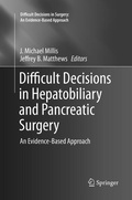 Cover: Difficult Decisions in Hepatobiliary and Pancreatic Surgery - Springer