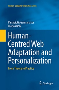 Enlarge image Cover: Human-Centred Web Adaptation and Personalization - Springer