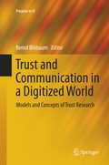 Cover: Trust and Communication in a Digitized World - Springer