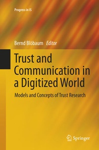 Enlarge image Cover: Trust and Communication in a Digitized World - Springer