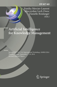 Enlarge image Cover: Artificial Intelligence for Knowledge Management - Springer
