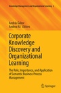 Cover: Corporate Knowledge Discovery and Organizational Learning - Springer