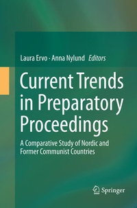 Enlarge image Cover: Current Trends in Preparatory Proceedings - Springer