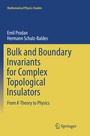 Cover: Bulk and Boundary Invariants for Complex Topological Insulators - Springer