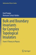Cover: Bulk and Boundary Invariants for Complex Topological Insulators - Springer