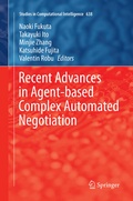 Cover: Recent Advances in Agent-based Complex Automated Negotiation - Springer