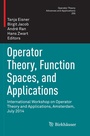 Cover: Operator Theory, Function Spaces, and Applications - Birkhäuser