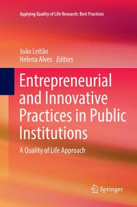 Enlarge image Cover: Entrepreneurial and Innovative Practices in Public Institutions - Springer