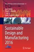 Cover: Sustainable Design and Manufacturing 2016 - Springer