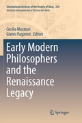 Cover: Early Modern Philosophers and the Renaissance Legacy - Springer