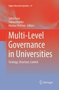 Cover: Multi-Level Governance in Universities - Springer