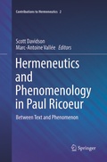 Cover: Hermeneutics and Phenomenology in Paul Ricoeur - Springer