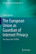 Cover: The European Union as Guardian of Internet Privacy - Springer