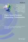 Cover: Open Source Systems: Integrating Communities - Springer