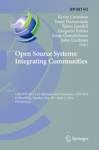 Abbildung von: Open Source Systems: Integrating Communities - Springer