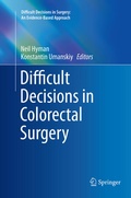 Cover: Difficult Decisions in Colorectal Surgery - Springer