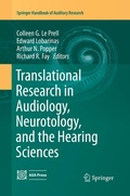 Cover: Translational Research in Audiology, Neurotology, and the Hearing Sciences - Springer