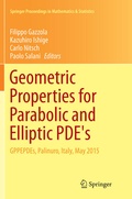 Cover: Geometric Properties for Parabolic and Elliptic PDE's - Springer
