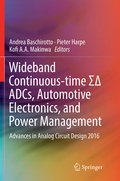 Cover: Wideband Continuous-time S? ADCs, Automotive Electronics, and Power Management - Springer