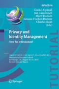 Cover: Privacy and Identity Management. Time for a Revolution? - Springer
