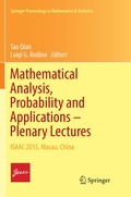 Cover: Mathematical Analysis, Probability and Applications - Plenary Lectures - Springer
