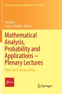 Enlarge image Cover: Mathematical Analysis, Probability and Applications - Plenary Lectures - Springer
