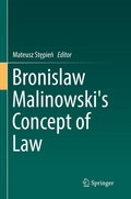 Cover: Bronislaw Malinowski's Concept of Law - Springer