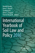 Cover: International Yearbook of Soil Law and Policy 2016 - Springer