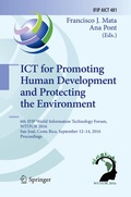 Cover: ICT for Promoting Human Development and Protecting the Environment - Springer