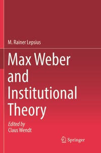 Enlarge image Cover: Max Weber and Institutional Theory - Springer