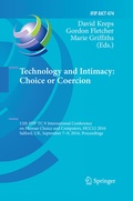 Cover: Technology and Intimacy: Choice or Coercion - Springer