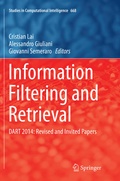 Cover: Information Filtering and Retrieval - Springer