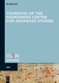 Abbildung von: Yearbook of the Maimonides Centre for Advanced Studies. 2019 - De Gruyter