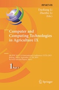 Cover: Computer and Computing Technologies in Agriculture IX - Springer