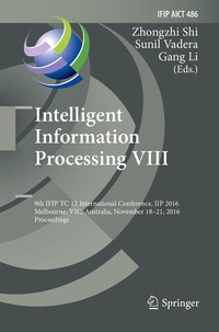 Enlarge image Cover: Intelligent Information Processing VIII - Springer