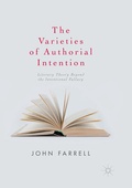 Cover: The Varieties of Authorial Intention - Palgrave Macmillan