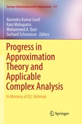 Cover: Progress in Approximation Theory and Applicable Complex Analysis - Springer