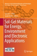 Cover: Sol-Gel Materials for Energy, Environment and Electronic Applications - Springer