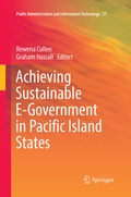 Cover: Achieving Sustainable E-Government in Pacific Island States - Springer
