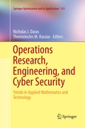 Cover: Operations Research, Engineering, and Cyber Security - Springer