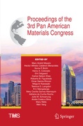 Cover: Proceedings of the 3rd Pan American Materials Congress - Springer