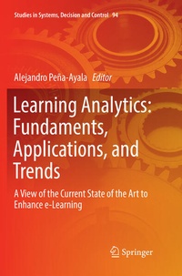 Enlarge image Cover: Learning Analytics: Fundaments, Applications, and Trends - Springer