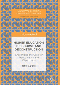 Enlarge image Cover: Higher Education Discourse and Deconstruction - Palgrave Macmillan