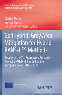 Enlarge image Cover: Go4Hybrid: Grey Area Mitigation for Hybrid RANS-LES Methods - Springer