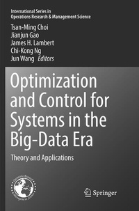 Bild vergrößern Bild: Optimization and Control for Systems in the Big-Data Era - Springer