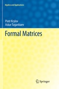Cover: Formal Matrices - Springer