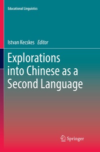 Enlarge image Cover: Explorations into Chinese as a Second Language - Springer