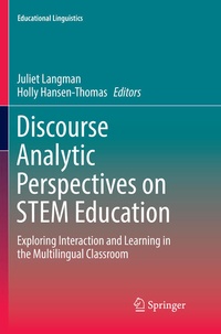Enlarge image Cover: Discourse Analytic Perspectives on STEM Education - Springer