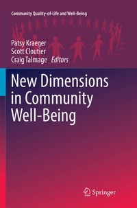 Enlarge image Cover: New Dimensions in Community Well-Being - Springer